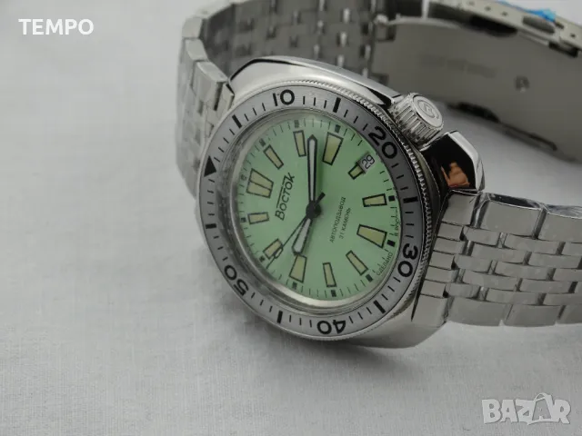 ВОСТОК АМФИБИЯ АВТОМАТИЧЕН-"LIME" ref: 70086В, снимка 10 - Мъжки - 48082146
