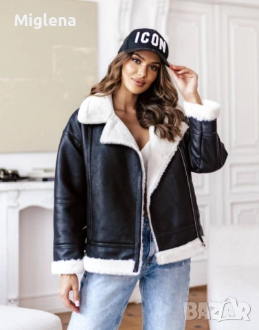 Дамско яке с каракул 