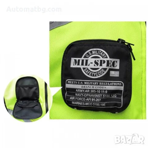 Светлоотразителна жилетка Automat, За мотористи и велосипедисти, снимка 6 - Аксесоари и консумативи - 49623841