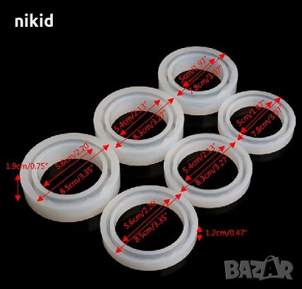 Ромбоидна Фасетирана гривна силиконова форма смола калъп за бижута изработка бижутерство, снимка 2 - Други - 26878963