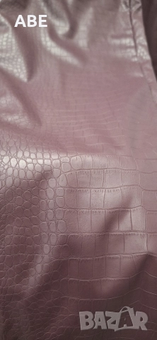 Кожен панталон бордо, снимка 2 - Панталони - 52753169