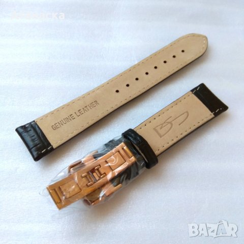 DANIEL STEIGER - чисто нова каишка от естествена кожа с двойна закопчалка , широчина 20 мм, снимка 2 - Каишки за часовници - 25700521