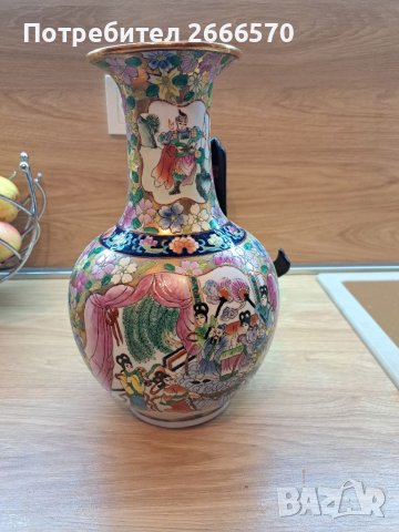 Китайска ваза Китайски порцелан , снимка 2 - Антикварни и старинни предмети - 38411403