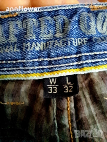 Дънки Crafted Goods W33 L32, снимка 9 - Дънки - 53303085