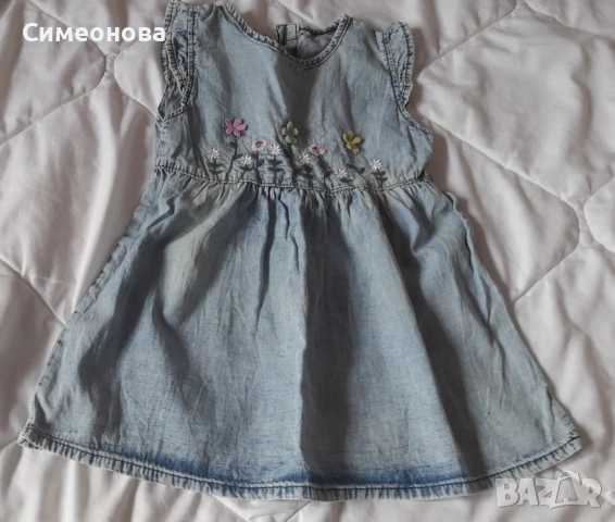 Дънкова рокля размер 86, 18 месеца, снимка 8 - Бебешки рокли - 53400276