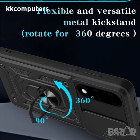 Калъф за OnePlus Nord 5 5G / OnePlus Ace 5 Ultra 5G с Плъзгащ Капак за Камера & Държач | Военна Защи, снимка 11 - Калъфи, кейсове - 51921402