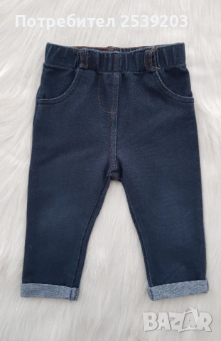 Детски клин имитиращ дънки 9-12 месеца, снимка 5 - Панталони и долнища за бебе - 50744141