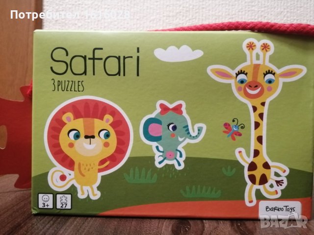 Детски пъзели с три картинки на животни 3 в 1., снимка 5 - Игри и пъзели - 42995566