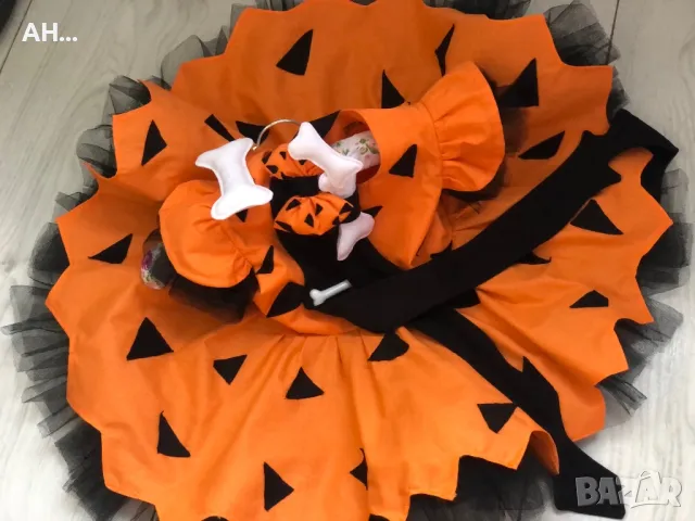 Памучна детска рокля Пебълс , снимка 5 - Бебешки рокли - 45991871