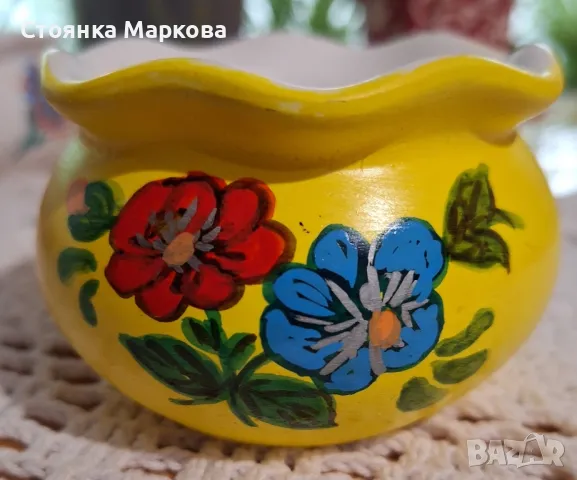 Малки керамични вазички-кашпи, снимка 5 - Вази - 50177585