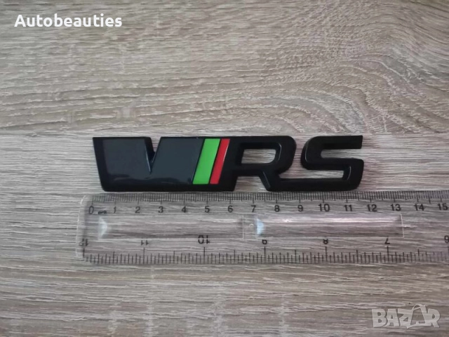 черна емблемa Skoda VRS, снимка 2 - Аксесоари и консумативи - 52532958