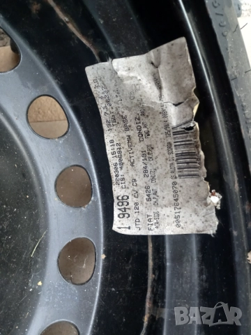 Комплект резервна гума за Фиат Стило 2006г, снимка 4 - Гуми и джанти - 51780246