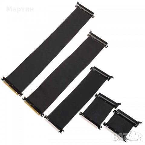 Kабел за вертикален монтаж за видео карта Universal GPU Extender Riser Cable 250mm PCI, снимка 4 - Кабели и адаптери - 32567363