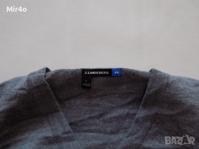 пуловер j.lindberg merino wool блуза фанела горнище худи суичър елек яке оригинален мъжки S, снимка 4 - Пуловери - 49329675