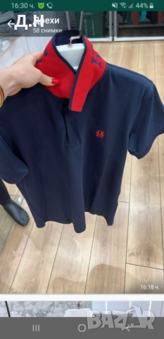 Hermes мъжка тениска с яка