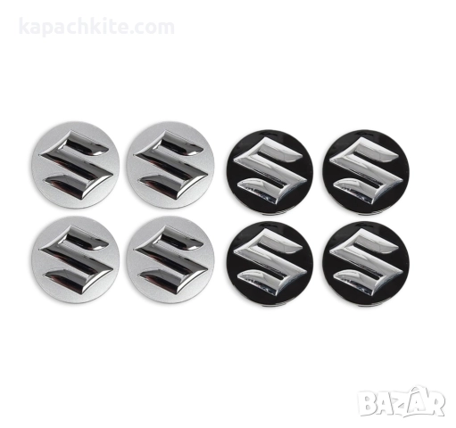 Капачки за джанти Сузуки Suzuki 54мм - Сребристи, Черни