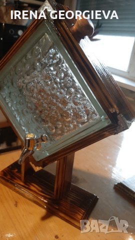 диспенсер за алкохол с метален обков, снимка 5 - Декорация за дома - 43971953