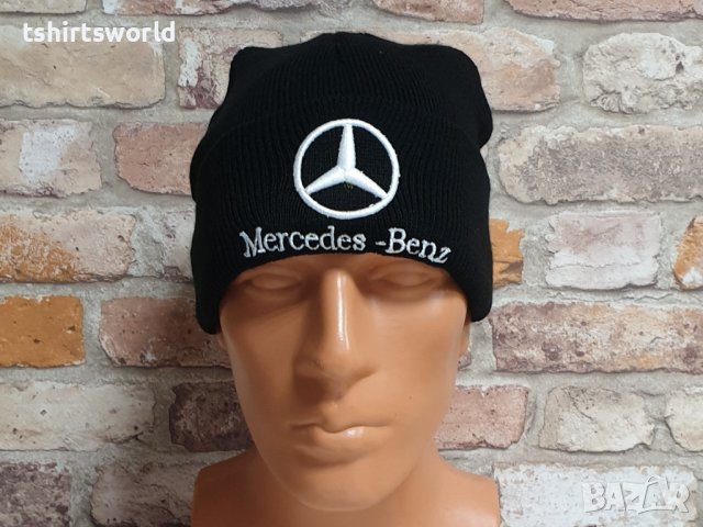 Нова зимна шапка на автомобилната марка Mercedes-Benz (Мерцедес) с подгъв, снимка 6 - Шапки - 43280121