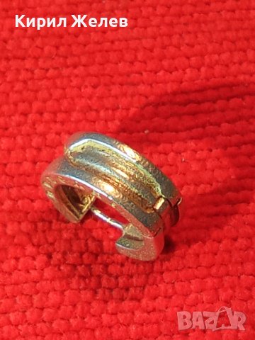 BVLGARI БУЛГАРИ Стара МАРКОВА СРЕБЪРНА ОБЕЦА СРЕБРО 925 с АНГЛИЙСКИ ТИП ЗАКОПЧАВАНЕ 39975, снимка 2 - Обеци - 42762961