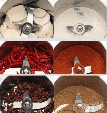 800 гр. 3000W Професионална Мелница за Заведение Кафе Билки Подправки Миксер Суха Храна Галета Зърно, снимка 8 - Кафемашини - 47422041