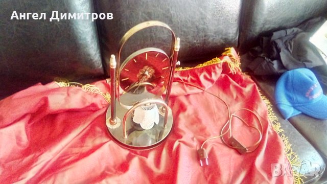 Метален часовник нощна лампа СССР