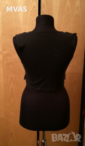 Нов черен кроп топ с мрежа S, снимка 2 - Корсети, бюстиета, топове - 32669307