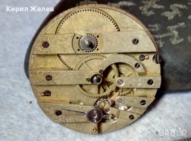 МЕХАНИЗЪМ от СТАР КОЛЕКЦИОНЕРСКИ ШВЕЙЦАРСКИ ДЖОБЕН ЧАСОВНИК с ПОРЦЕЛАНОВ РИМСКИ ЦИФЕРБЛАТ 49646, снимка 10 - Джобни - 48623561