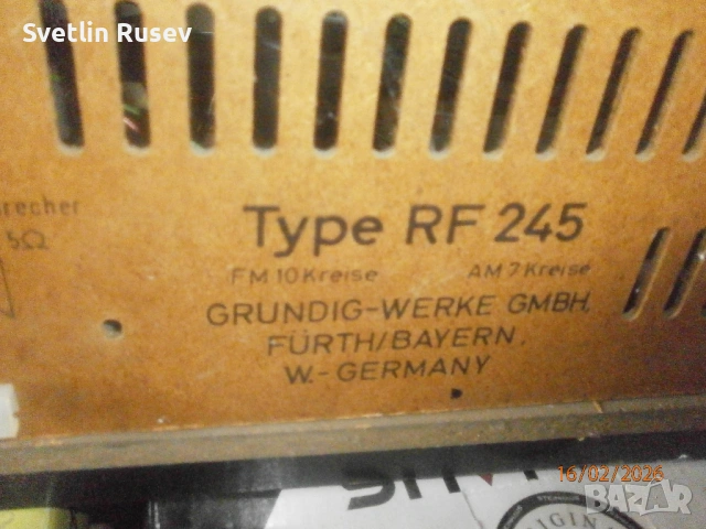 лампово радио grundig rf 245, снимка 11 - Антикварни и старинни предмети - 53495999