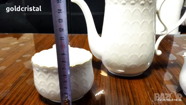 Стар български костен порцелан Бононя Ралица чайник заханица латиера , снимка 3 - Антикварни и старинни предмети - 50415624