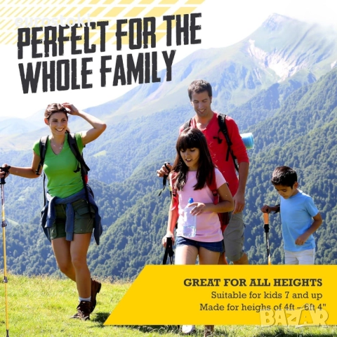 Карбонови телескопични трекинг щеки Forest tales с дръжките от корк - Телескопични ултра леки карбон, снимка 4 - Спортна екипировка - 52852377