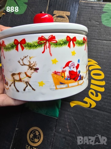 коледна порцеланова купа, снимка 4 - Аксесоари за кухня - 52800439