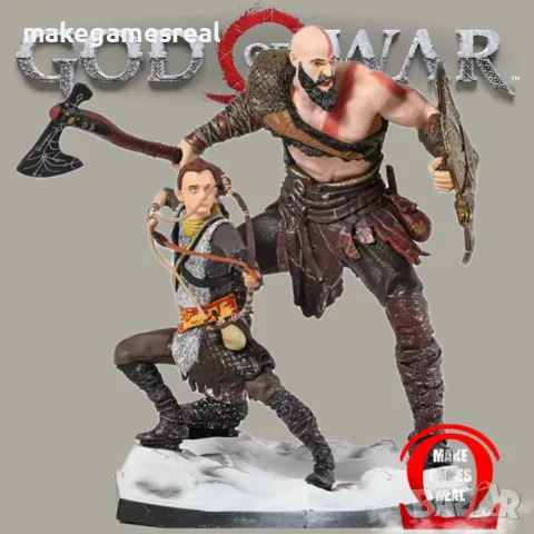 Екшън фигура God of War - Kratos & Atreus, снимка 3 - Аксесоари - 49455876