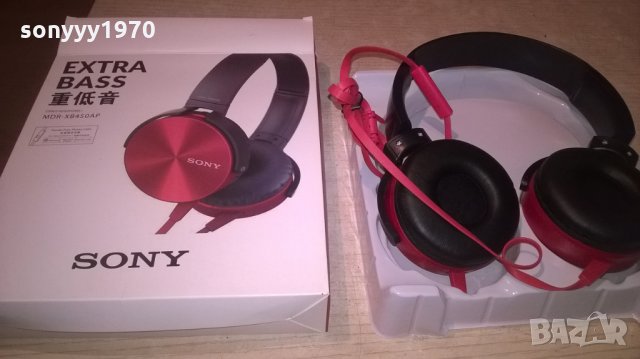 sony mdr-xb450ap-red headphones, снимка 17 - Слушалки и портативни колонки - 26615722