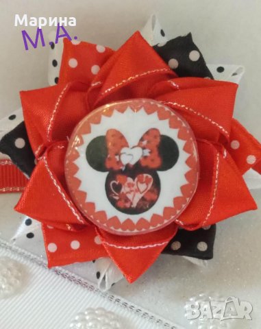 Най-сладките детски лaстици или шноли с панделка МИНИ МАУС!, снимка 2 - Шноли, диадеми, ленти - 27952574