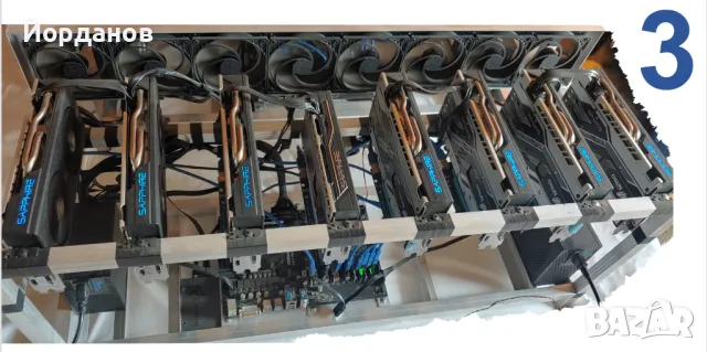 ПРОМО!!! 3бр rig Sapphire Nitro RX580 8GB - уникална изработка и охлаждане, снимка 6 - Видеокарти - 49380468