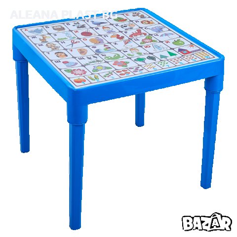 Детска маса с БЪЛГАРСКА АЗБУКА , снимка 3 - Мебели за детската стая - 26000187