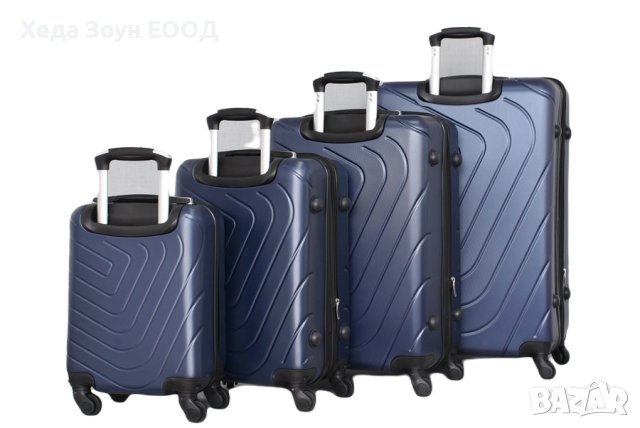 Куфар ABS - комплект - Черен/Син/Сив/Бордо/Кафяв, снимка 4 - Куфари - 40820323