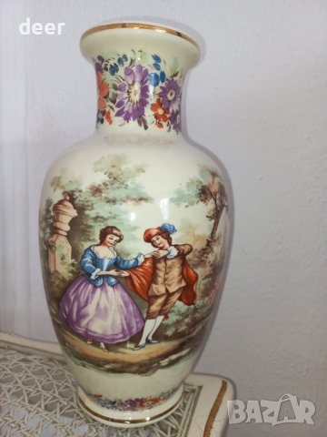 Красива, голяма, порцеланова, старинна ваза, снимка 1