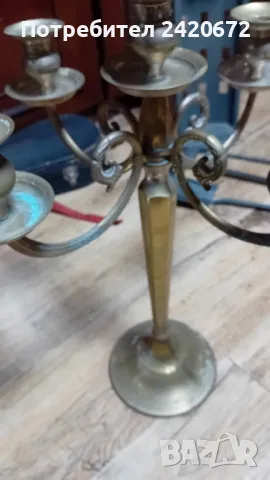 огромен свещник бронз, снимка 1