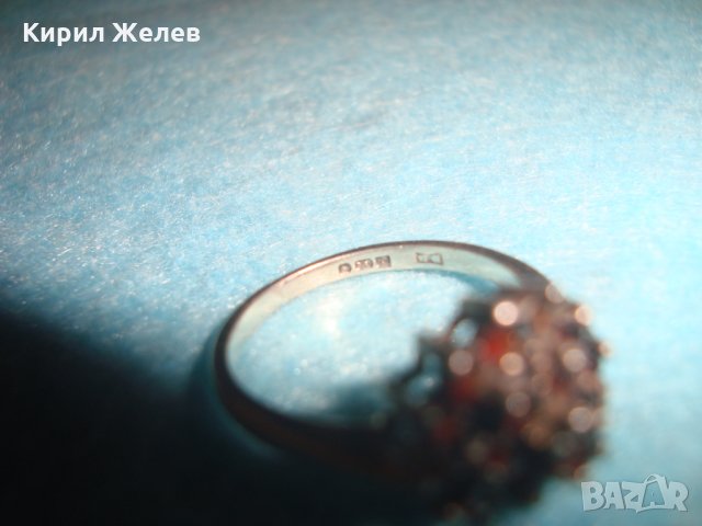 СТАР РУБИНЕН СРЕБЪРЕН ПРЪСТЕН СТЕРЛИНГ СИЛВЪР с ЩЕМПЕЛИ и за РУБИН КАМЪНИТЕ ЮВЕЛИРНА ИЗРАБОТКА 25377, снимка 13 - Антикварни и старинни предмети - 34628472