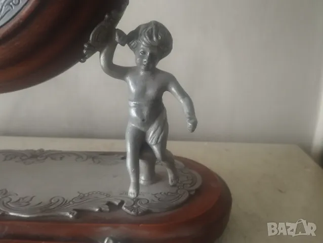 Настолен часовник в бароков стил, снимка 3 - Антикварни и старинни предмети - 48627616