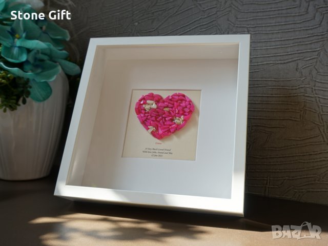 Рамка розов седеф, Подарък за първа годишнина, Подарък за кръщене, Подарък за 1 рожден ден, снимка 10 - Декорация за дома - 32993433