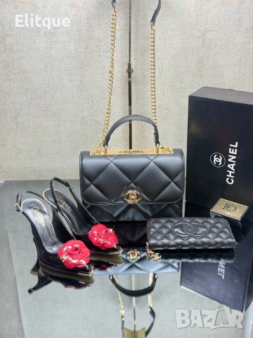 обувки на ток chanel, снимка 5 - Дамски обувки на ток - 53372520