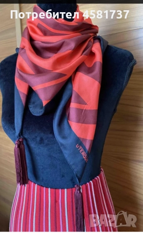 Копринен шал Uterqüe, снимка 14 - Шалове - 51742134