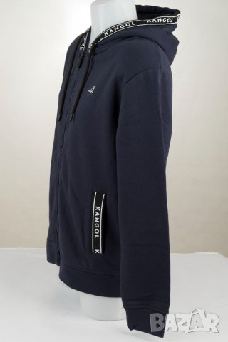 Мъжки тъмносин суитшърт с памук марка Kangol - L, снимка 2 - Суичъри - 33473320
