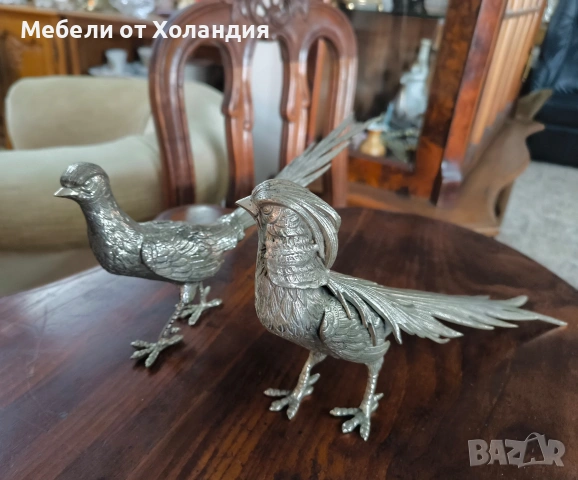 Двойка петли от посребрен калай, снимка 13 - Антикварни и старинни предмети - 53084075