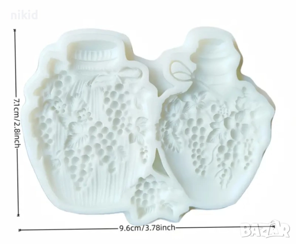 Бъчви бъчва буре за вино грозде стомна силиконов молд форма декор украса, снимка 3 - Форми - 52145163