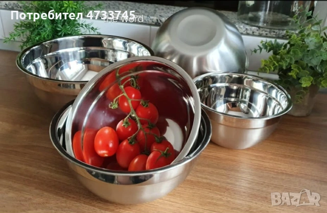 Комплект купи от неръждаема стомана 1810 с капаци, снимка 4 - Прибори за хранене, готвене и сервиране - 53437976