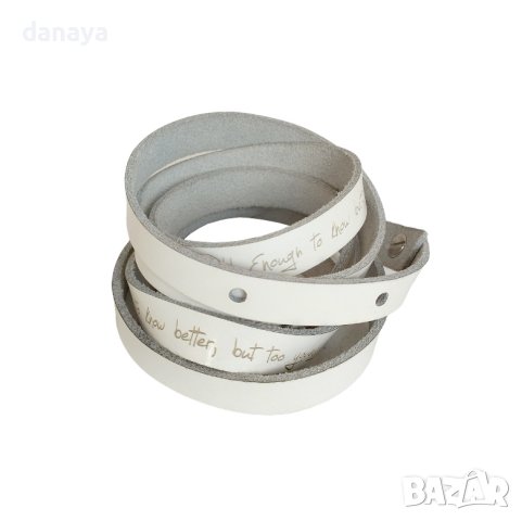 3310 Кожена гривна унисекс, снимка 3 - Гривни - 42956934