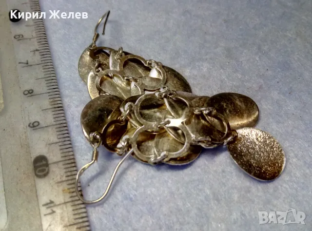ОРИГИНАЛЕН ЕФИРЕН АРТ ДИЗАЙН СРЕБЪРНИ ОБЕЦИ СРЕБРО 925 ФИНА РЪЧНА РАБОТА 48783, снимка 10 - Обеци - 50354709